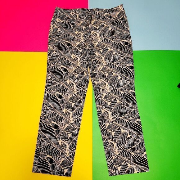 2/$20 Ann Taylor Loft original ankle zebra pattern dress pant - Picture 1 of 6